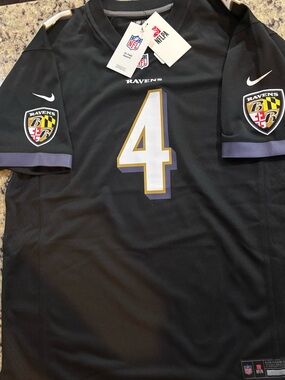 Baltimore Ravens NFL Zay Flowers (4) authentic on field jersey nwt youth XL